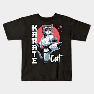 Karate Cat – Funny Cat Kitten Tomcat Sports Japan Kids T-Shirt